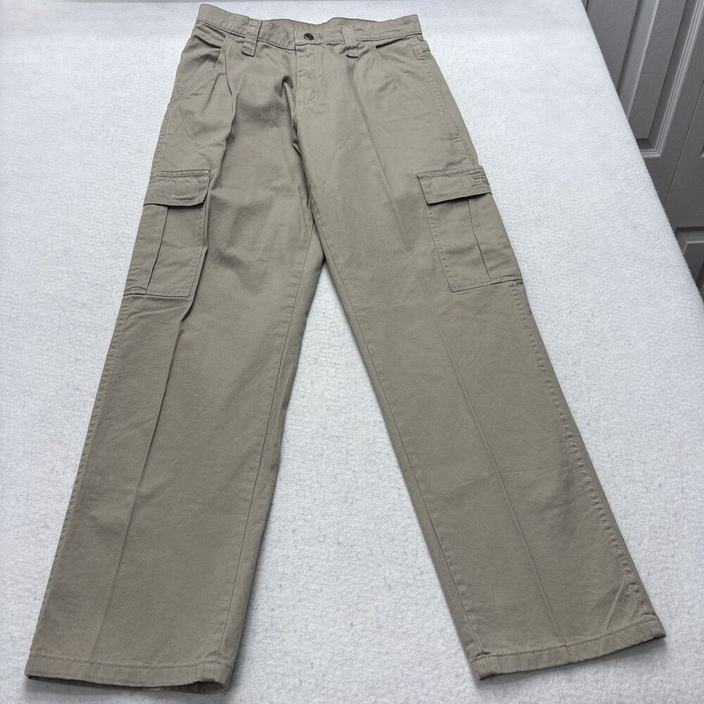 Edit NEW Wrangler Authentics Cargo Pants Mens 29x30 Khaki Stretch Twill Utility